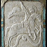 St George on frame w stones.jpg